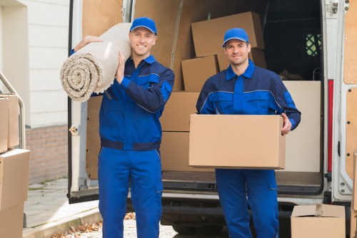 Protective gloves and high-visibility PPE used for storage work