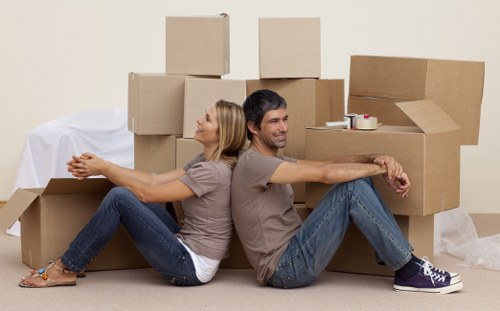 Secure furniture storage unit in Sthelier with organized household items