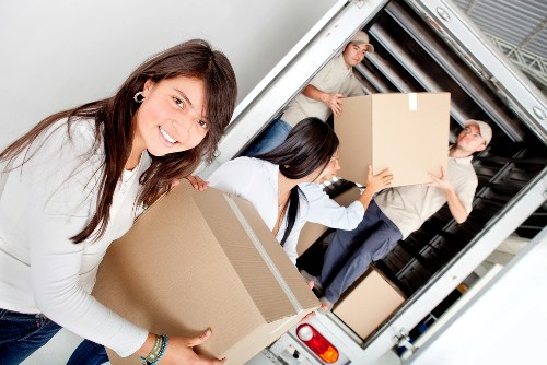 Boxes and furniture packed for self storage in St Helier